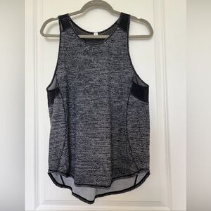 Lululemon Women's Black Heather mesh Tank Top 10